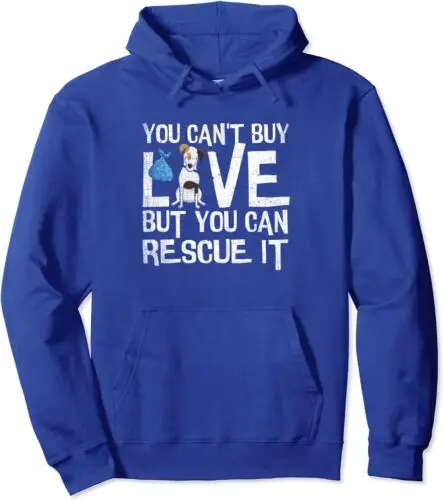 Polarshe You Can't Buy Love Funny Rescue Dog Lovers Gift Unisex Hooded Sweatshirt