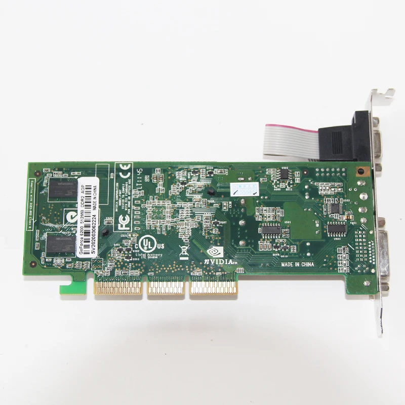 Karta graficzna do nVIDIA FX6200 256M AGP 4x 8X DDR2 VGA+S video+DVI 64bit AGP Karta Graficzna pny Cicha, fabrycznie nowa — zdjęcie produktu 3
