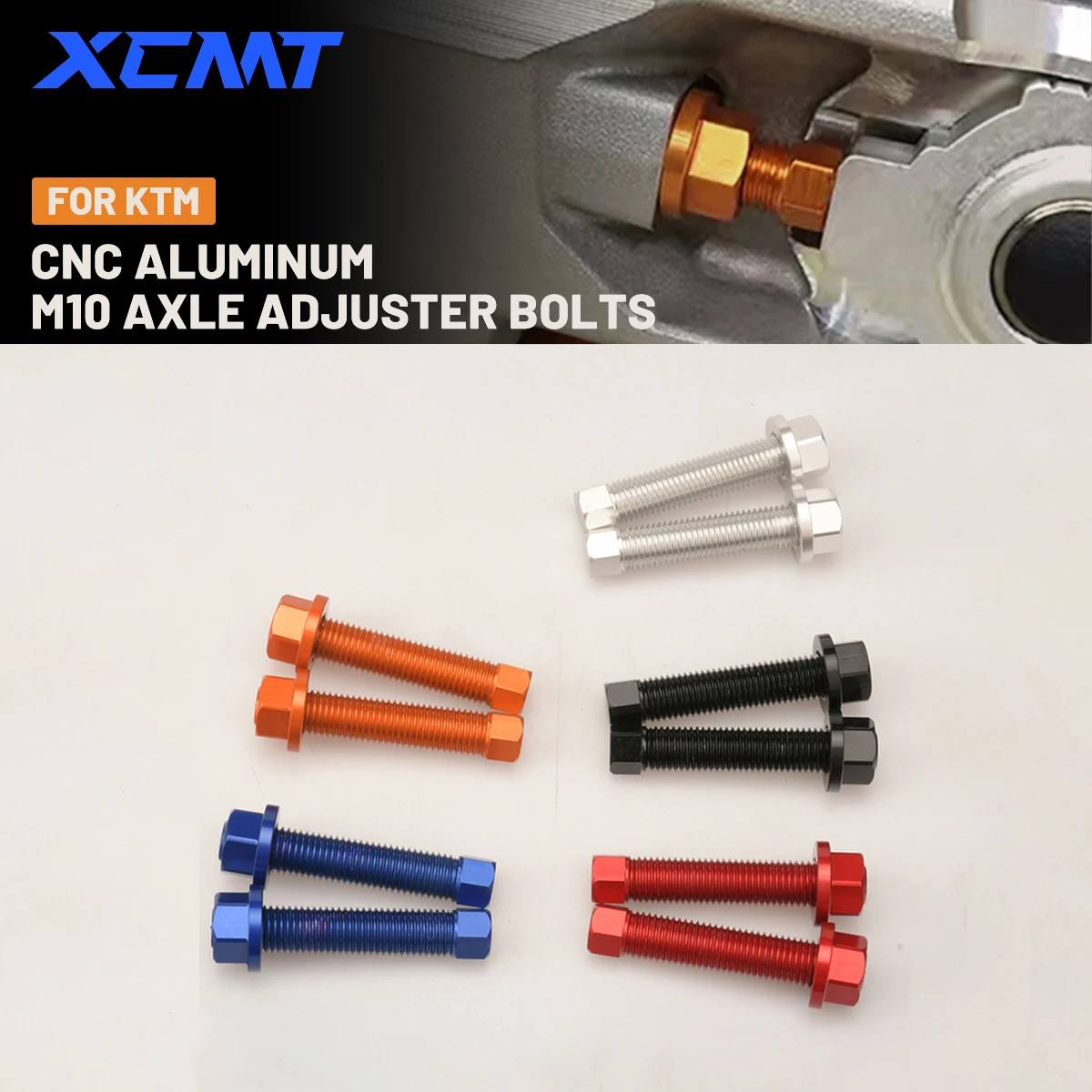 M10 Rear Axle Blocks Chain Adjuster Bo For KTM125-500 XC XCF XCW SX SXF EXC EXCF TPi 6D For 690-1290 ADVENTURE DUKE ENDURO SMC R