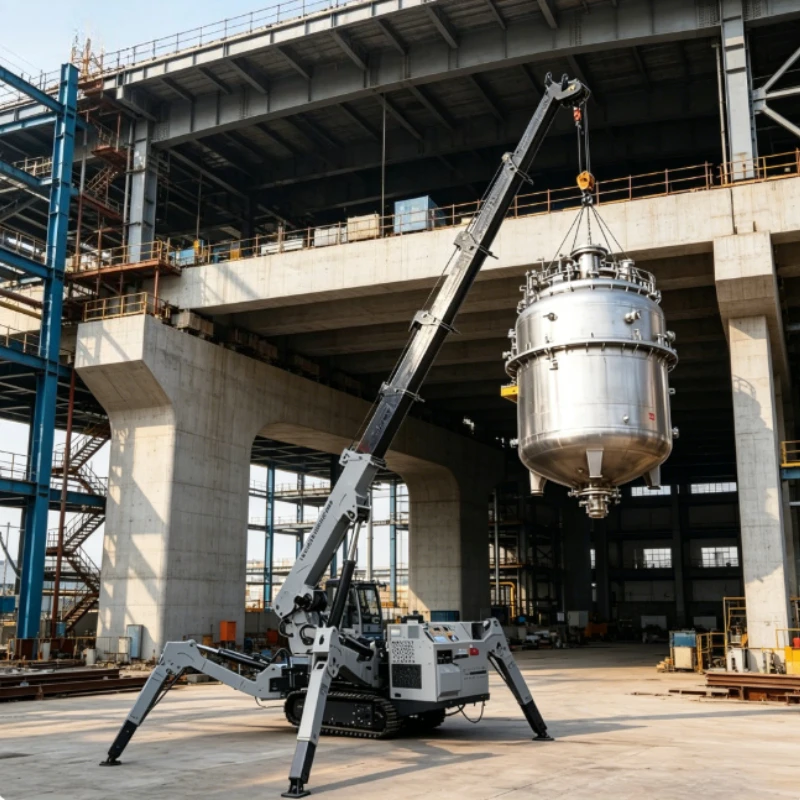 Customized Small Remote Control Spider Crane 3-5 Tons Spider Lifting Crawler Elevator Mini Roof Crane