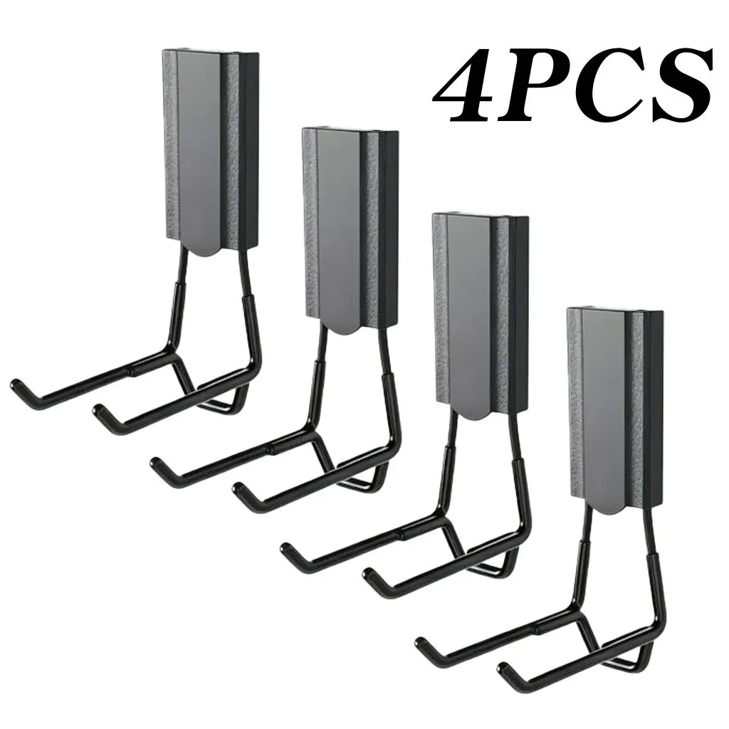 Heavy Duty Metal Double J Wall Hooks, Matte Black Garage Utility Storage Hooks With Anti-Scratch Foam Padding, Wall Mount Tool Hanging Hooks For Bike, Ladder, Garden Equipment Wholesale
