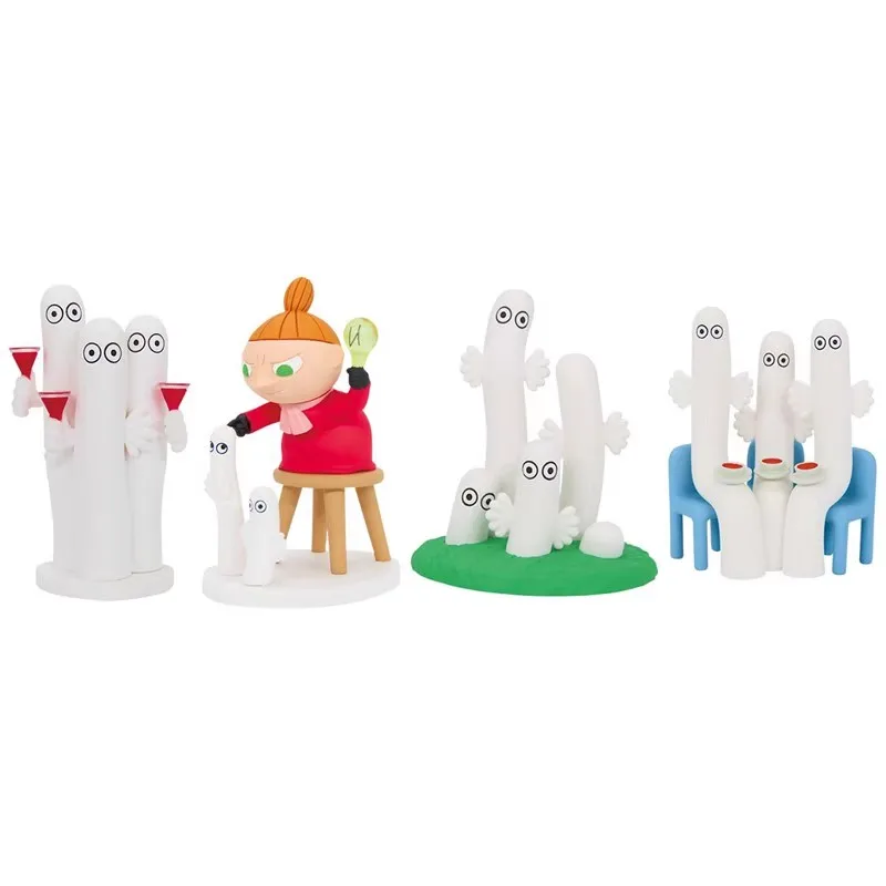 

TOMY Original 4Pcs Gashapon Little My Moomin Anime Figure Toys For Kids Gift Collectible Model Ornaments