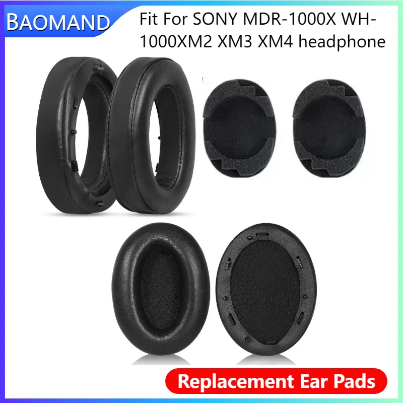 

Protein Leather Earpads Cushions for SONY MDR-1000X WH-1000XM2 XM3 XM4 Headphones, Replacement Ear Pads Headset