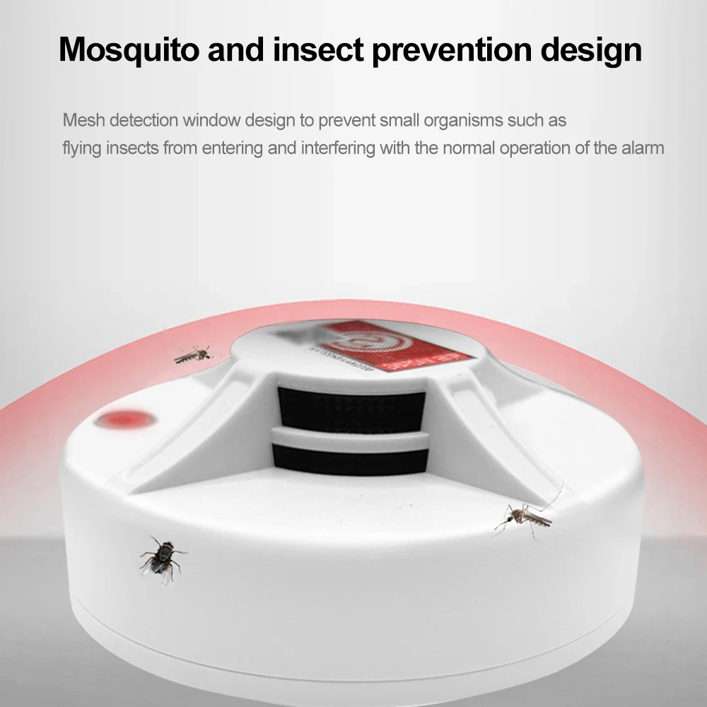Fire Alarm Smoke Detector with Batteries Wireless Fire Smoke Detector Sensitive Smoke Detector for Shopping Mall School Home