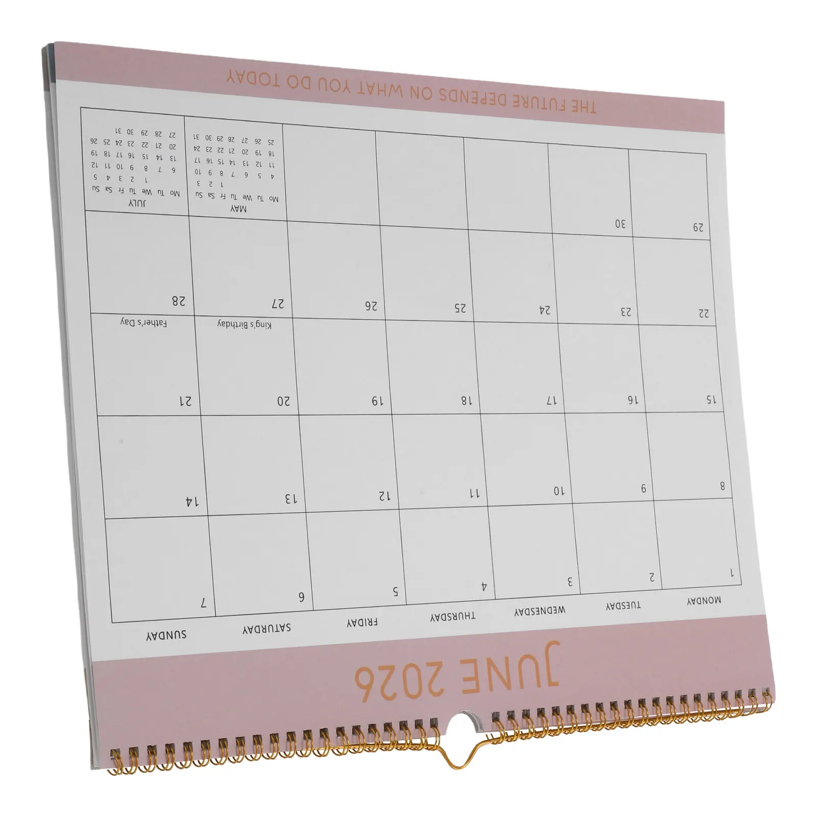

Large Print 2026-2027 Wall Planner 18 Month Monthly Calendar Coil Bound Minimalist Holiday Organizer for Office Home Decoration