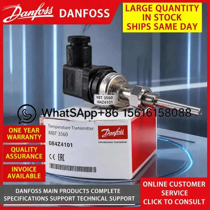 Danfoss MBT5560 Temperature Sensor 084Z4026 4025 4028 4051 4124 4082 Industrial Probe Thermocouple RTD Transmitter for HVAC