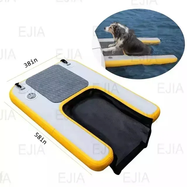Low price Made in China  Platform Inflatable Animal Saving Escape Ramp For Large Dogs Inflatable Pup Plank Pet Ramp Boat