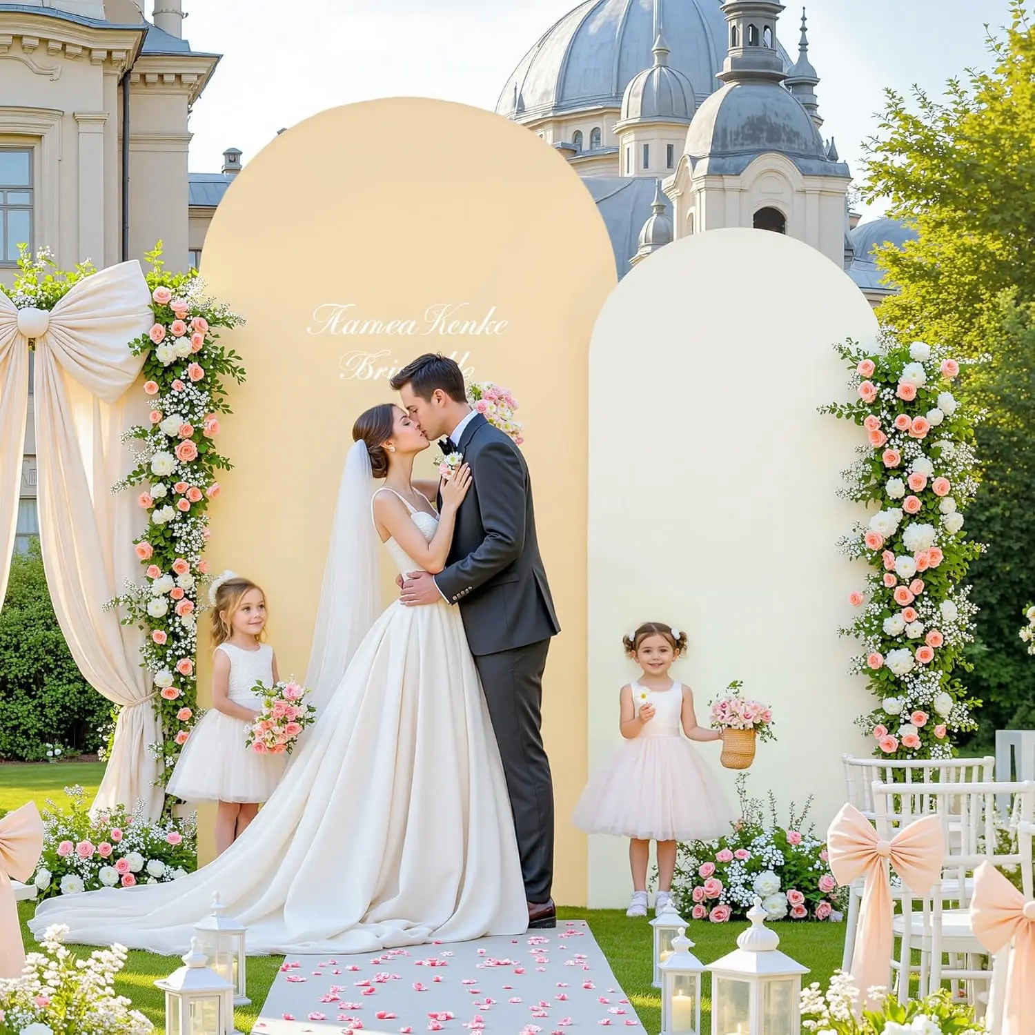 

Двухцветный арочный фон Yeele Yellow для декора на день рождения, свадьбу, вечеринку, детский праздник, индивидуальные двухцветные арочные панно