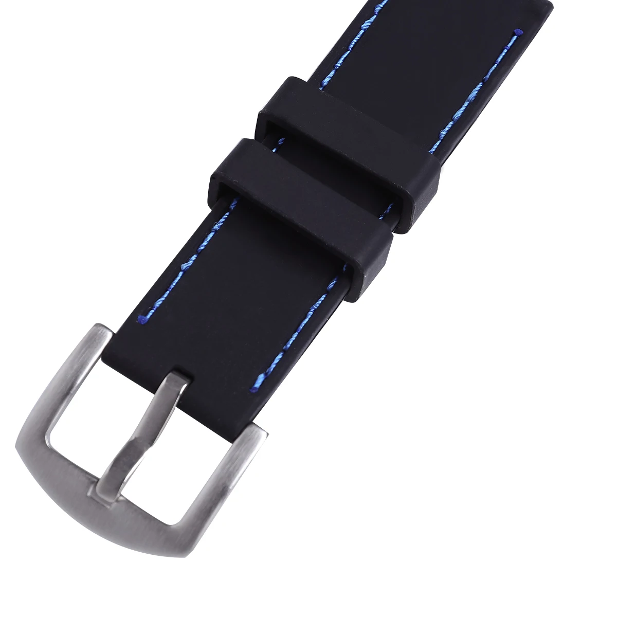 

24mm Waterproof Watch Strap Diving Straps Smooth Texture Black Blue Durability Fits Most