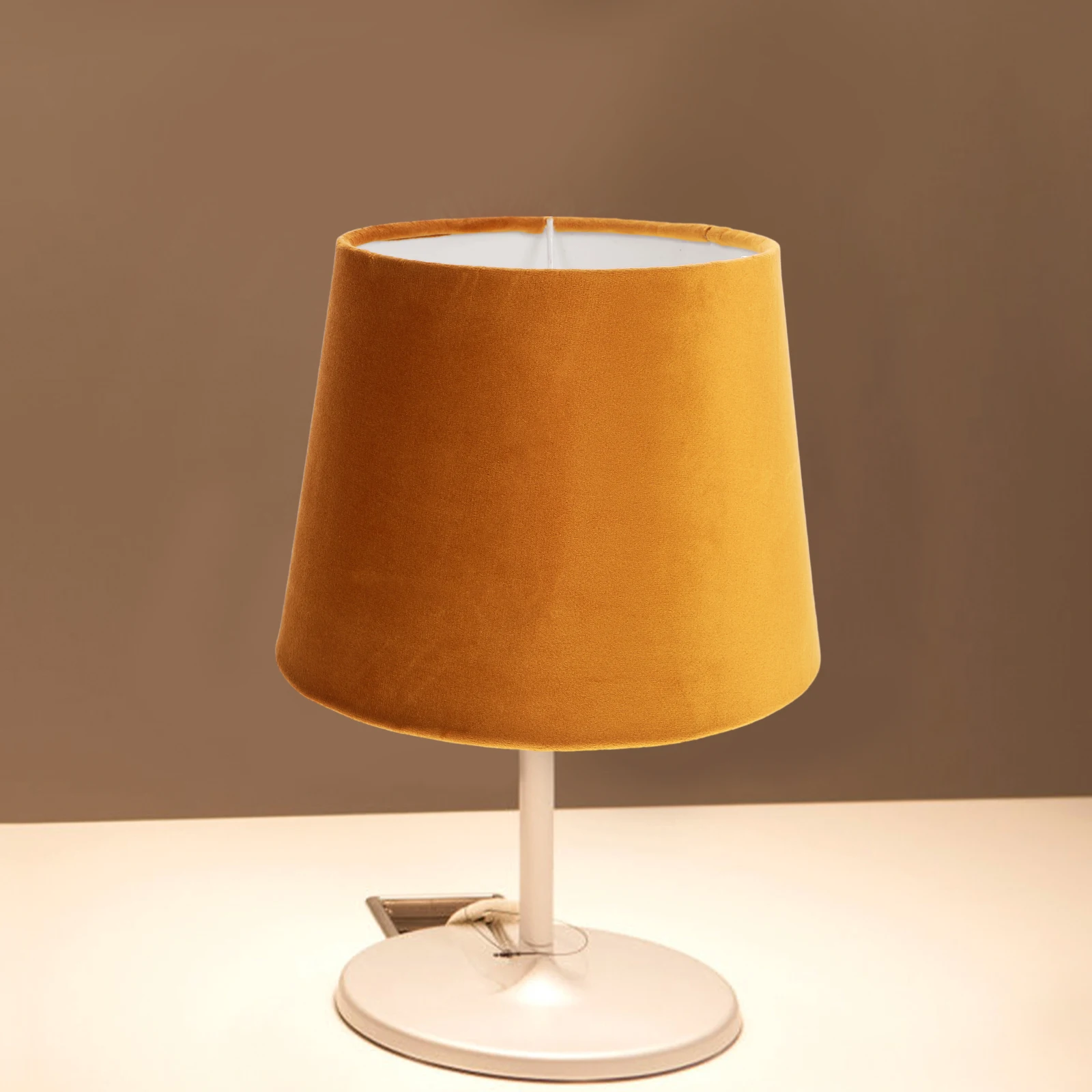 

Elegant 42cm Diameter Linen Lampshades Vintage Style Replacement Lampshade For Desk Table Lamps Home Office Decoration