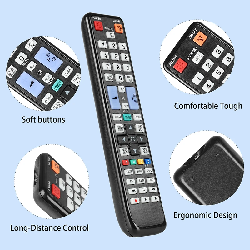 BN59-01015A Remote Control Compatible With Samsung TV UE32C5100 UE37C5100 UE40C5100 UE46C5100 UE37C5100QW Replacement Controller