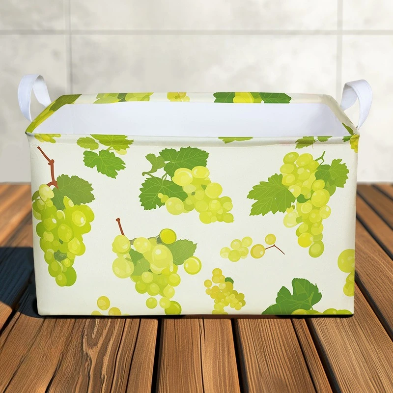 

Cute Cartoon Fabric Storage Basket for Clothes Toys Oxford Cloth Bin Home Organizer Wardrobe Storage Box with Handles Foldable