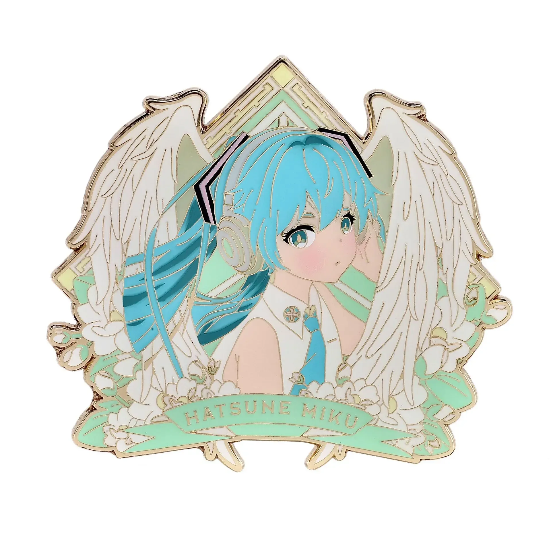 Hatsune Miku Metal Badge Imitation Enamel Metal Brooch Japanese Anime Cute Accessory Badge