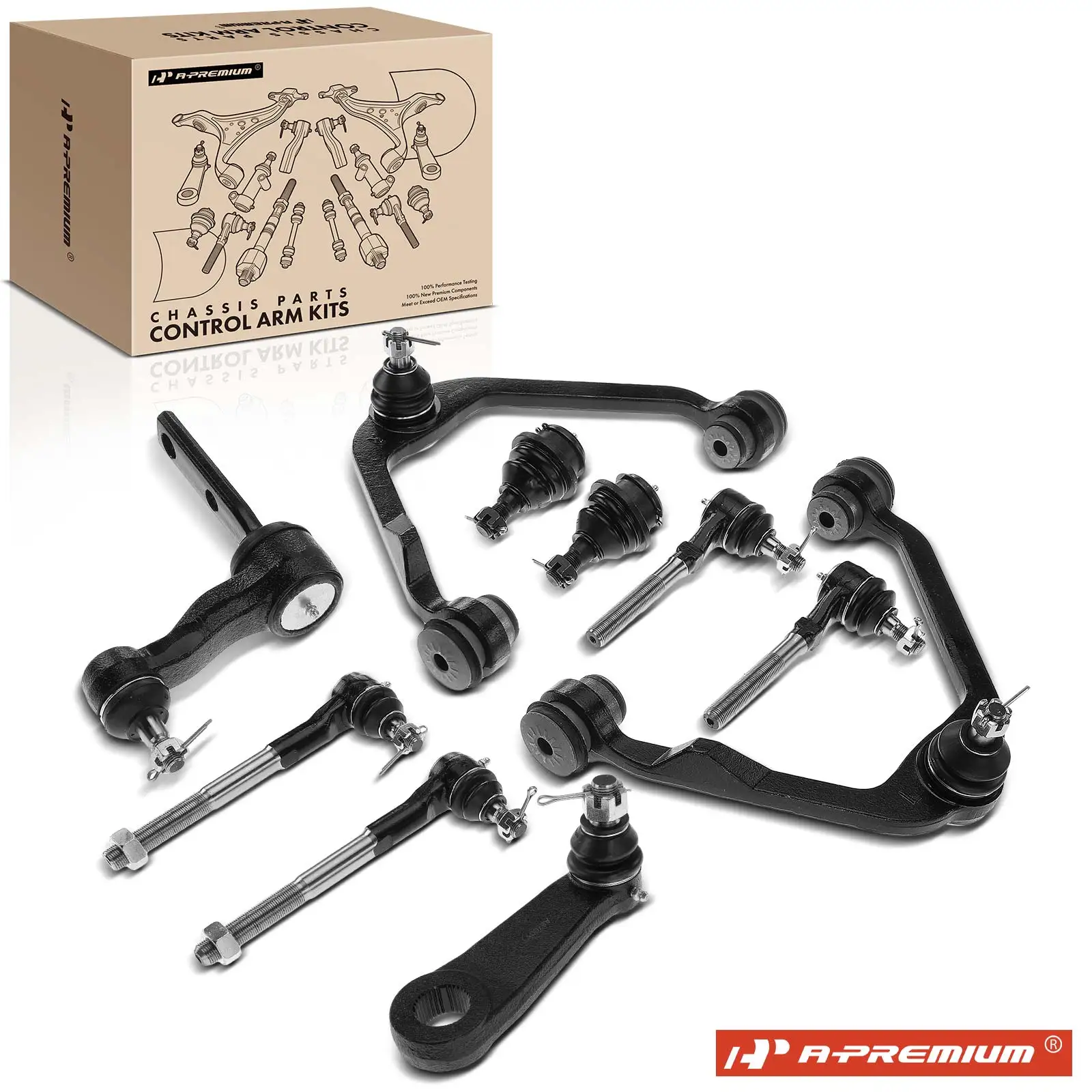 A-Premium 10x Front Control Arm Ball Joint Tie Rod Pitman & Idler Arm for Ford F-150 1997-2003 F-250 1997-1999 Expedition