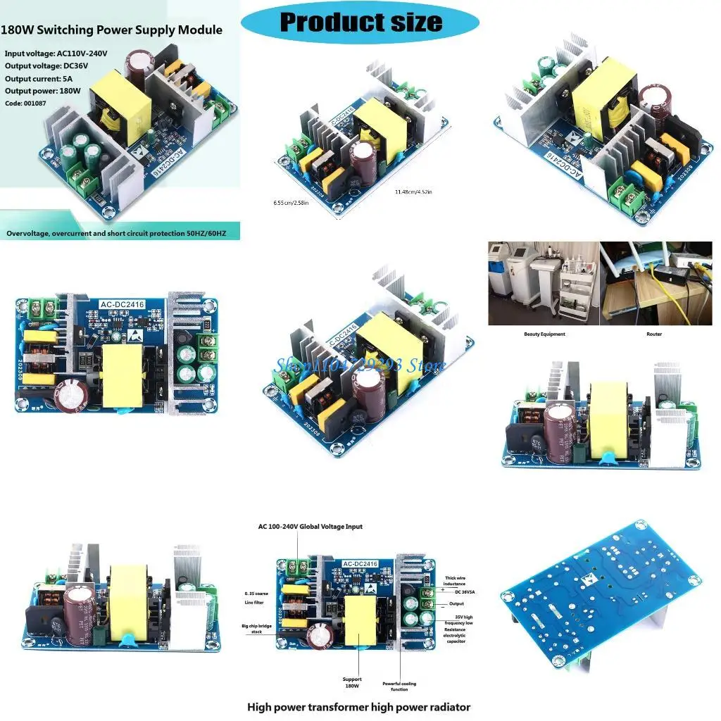 Y2GD Universal Power Supply Module 180W 36V Suitable for Commercial and Industrial Applications Including Safety Protections