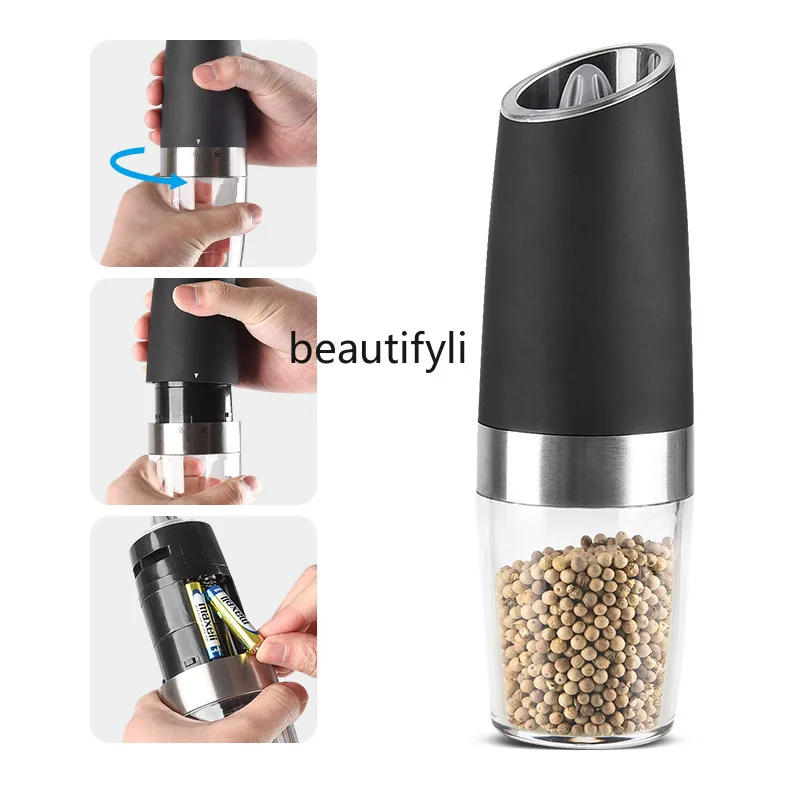 Gravity Induction Grinder, Gravity Induction Mini Smart Salt and Pepper Grinder Electric Grinder