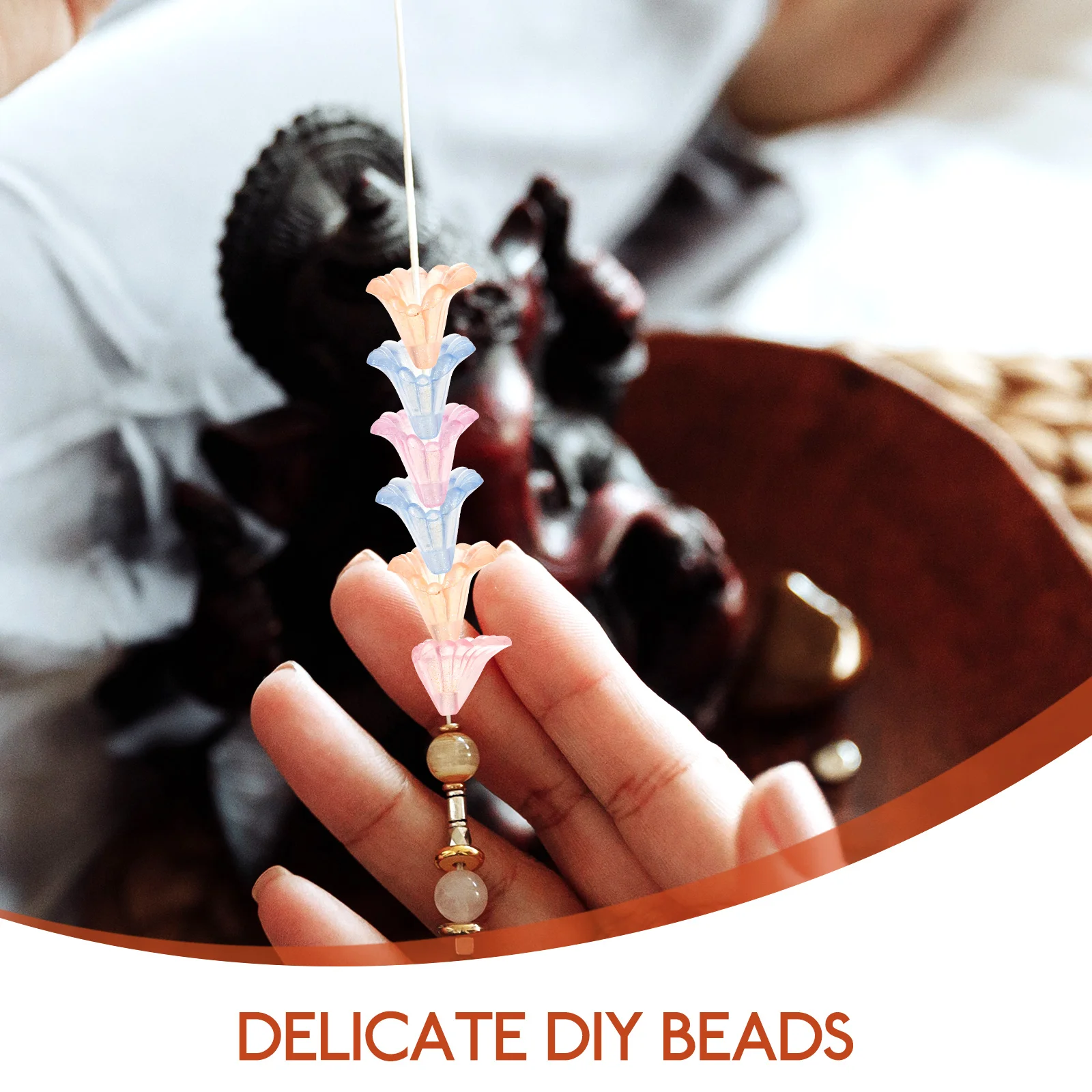 

100 Pcs Beaded Jewelry Accessories Diy Beads for Necklace Making Loose Charm Acrylic Small