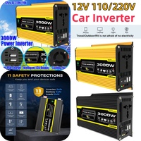 New DC 12V To AC 110/220V Intelligent Power Inverter Dual USB Vehicle Smart Inverter 3000W Digital Power Inverter for RV Caravan