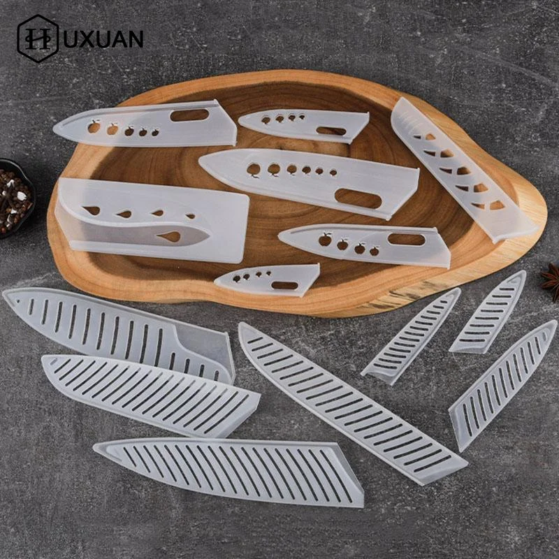 Eco-Friendly Transparent White Plastic Kitchen Knife Blade Protector Case - Protective Cover For Sharp Kitchen Accessories