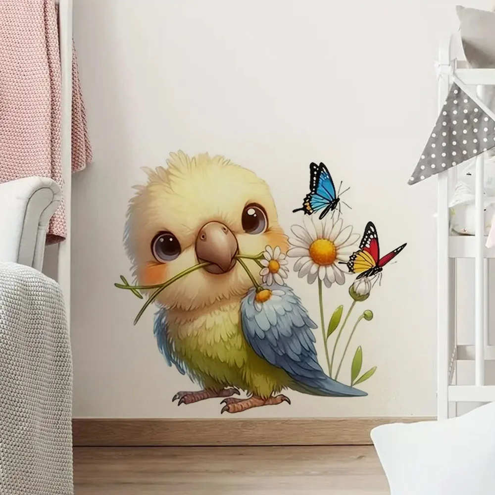 

Parrot Butterfly Floral Switch Stickers, Art Wall for Home, Cabinet, Refrigerator, Door, Toilet,Decoration, Vinyl Car