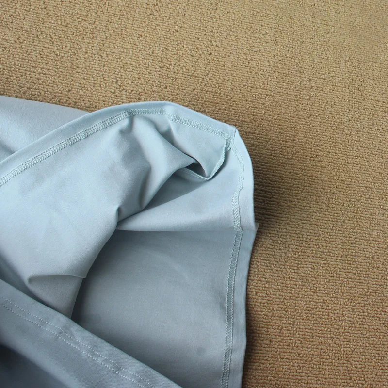 Dik effen T-shirt met korte mouwen, zomerondershirt, casual top met ronde hals voor heren en dames, kan worden gecombineerd met T-shirts, verkrijgbaar in zwart, wit, lichtblauw, lichtgrijs