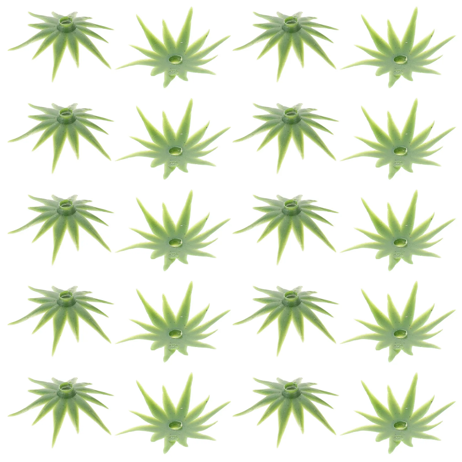 40Pcs Sunflower Calyxes Artificial Flower Sepals Green Plastic Bases for Wedding Bouquets DIY Floral Supplies Garland Making
