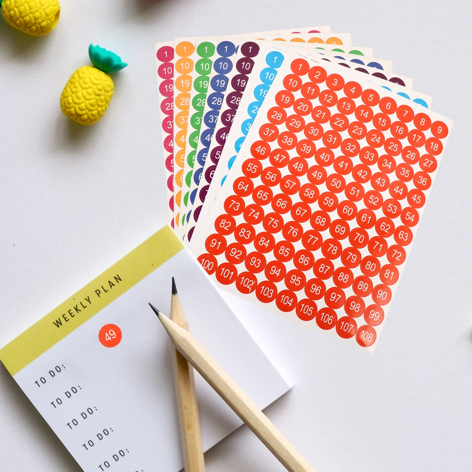 

7 шт., наклейки с круглыми номерами, самоклеящиеся бумажные этикетки для домашнего офиса, хранения, для помещения и улицы, последовательная паста