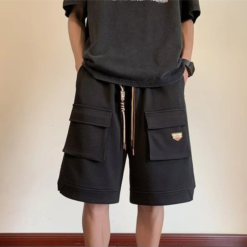 

Men's American Style Cargo Shorts Loose Straight Leg Summer Trendy Casual Versatile for Sports Daily and Outdoor Wear