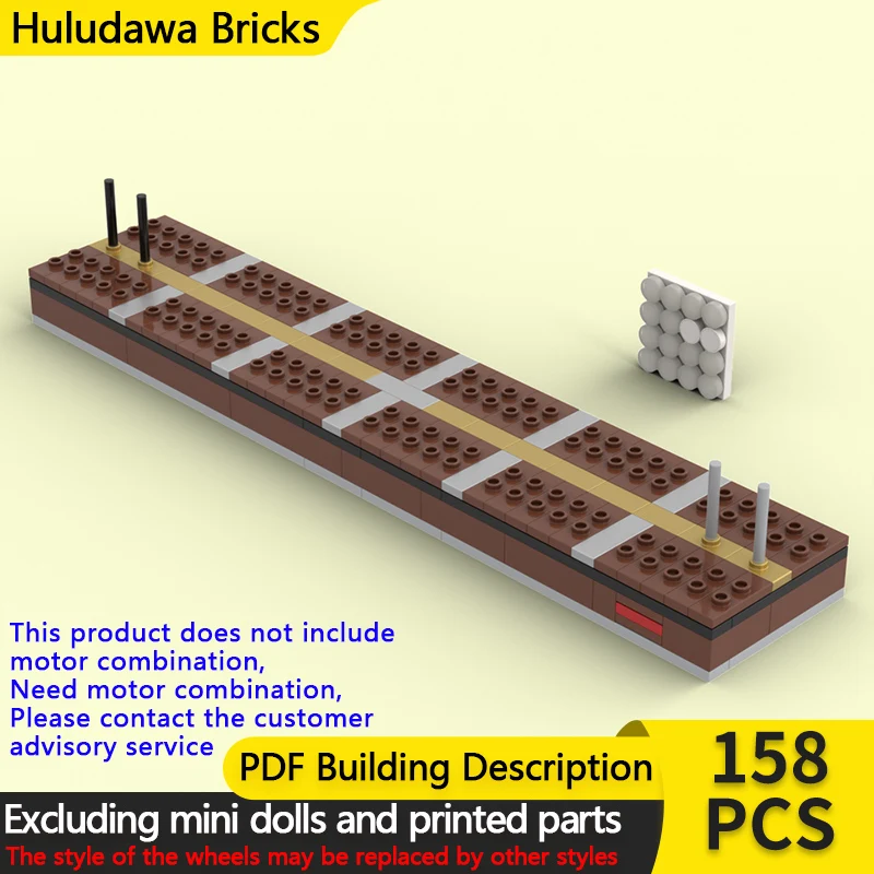 Modello di auto da città MOC Mattoni da costruzione Culla Letto piatto in legno Tecnologia modulare Regali di festa per bambini Assemblare giocattoli vestito