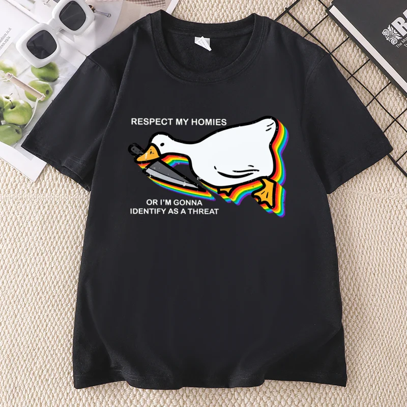 Silly Goose Ally Pride T Shirt LGBTQ Ally Tshirt Pride Day Equality Graphic T Shirts Casual Round Neck Printed Cotton Short