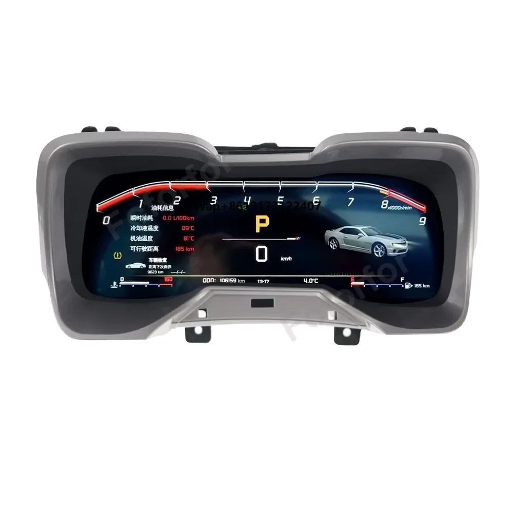 

Foforfor Car LCD Digital Cluster for Camaro 2010-2015 Virtual Speedometers Dashboard Player Dashboard Instrument