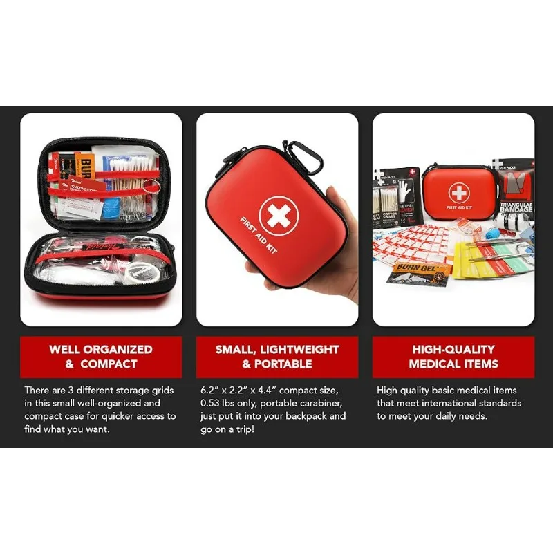 PU Leather Portable First Aid Kit Multifunctional Zipper Medical Storage Bag Outdoor Home Travel Emergency Medicine Organizer - view 6