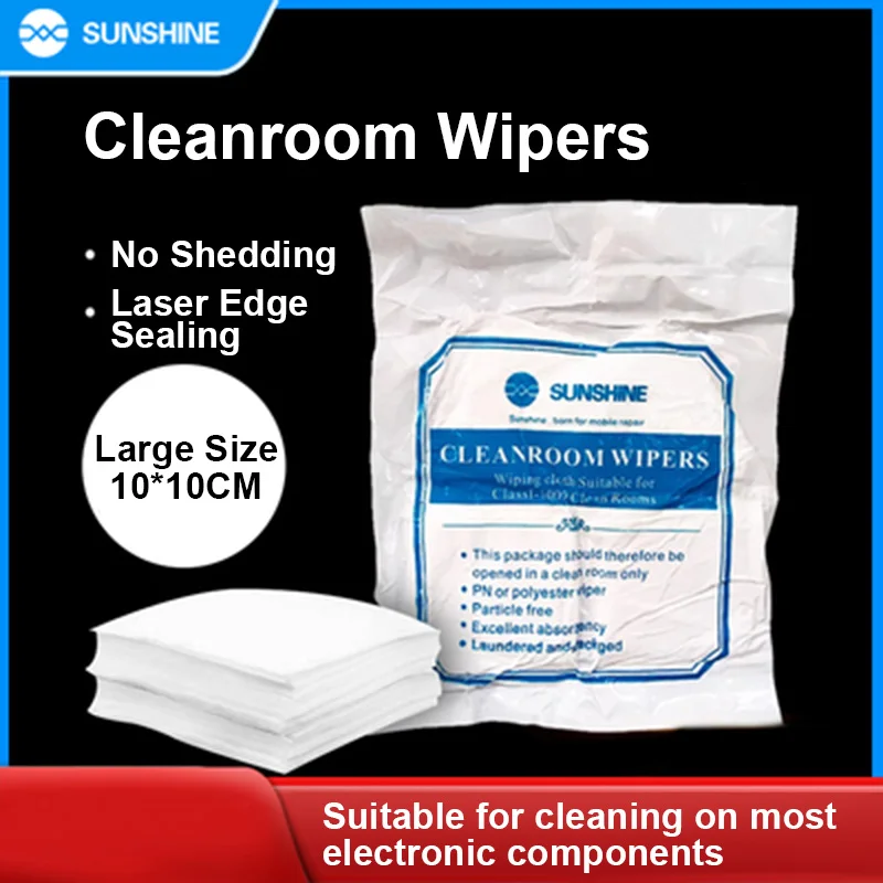 Sunshine Soft Cleanroom Tissue Wipers White Dust-free Cloth Particle Free Excellent Absorbency Phone Glass Clean Cloth Kit