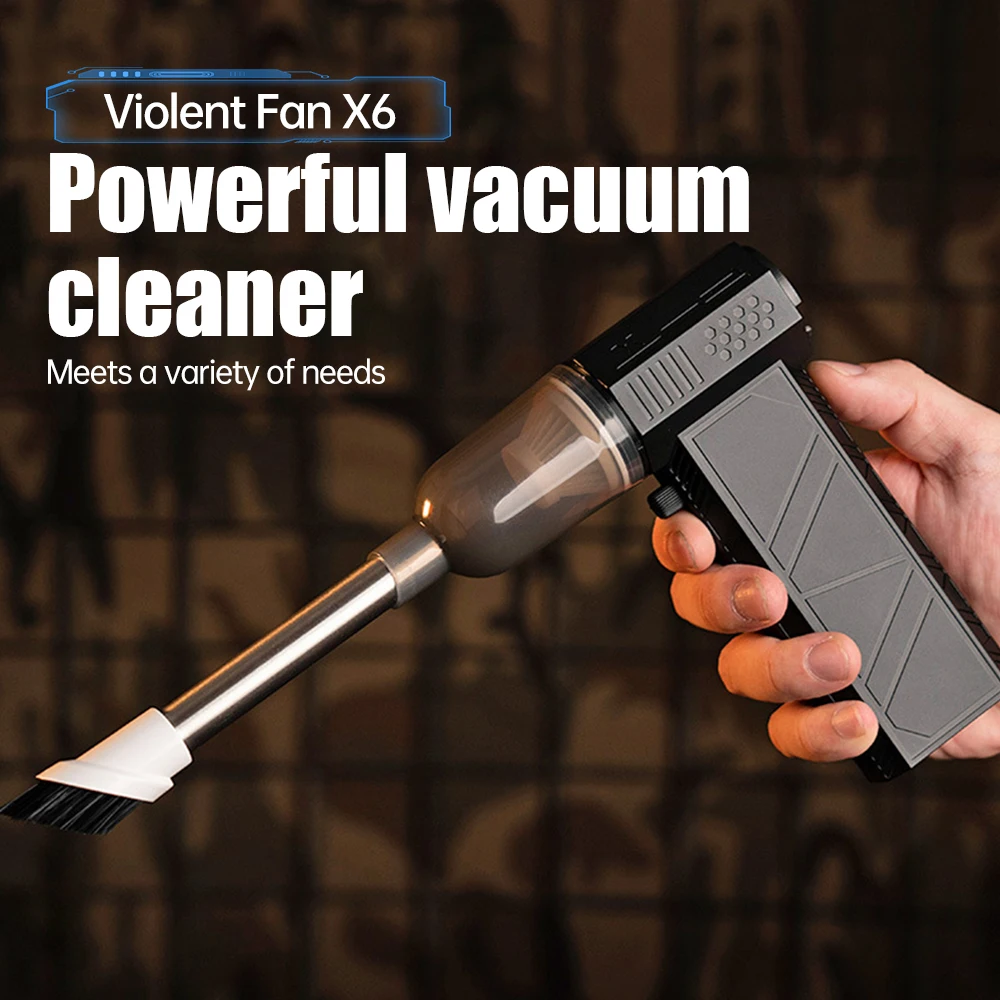 X6 Electric Air Duster 140000RPM Powerful Air Blower Handheld Turbo Fan High-Power Hair Dryer Vacuum Cleaner Leaf Blowing 53m/s