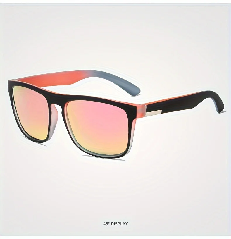 3Pcs Fantasie Gradienten Mutipcolor Quadrat Polarisierte Sonnenbrille AntiGlare UV400 Gläser Sommer Party Fahren Angeln Weihnachten Geschenk – Detail 7