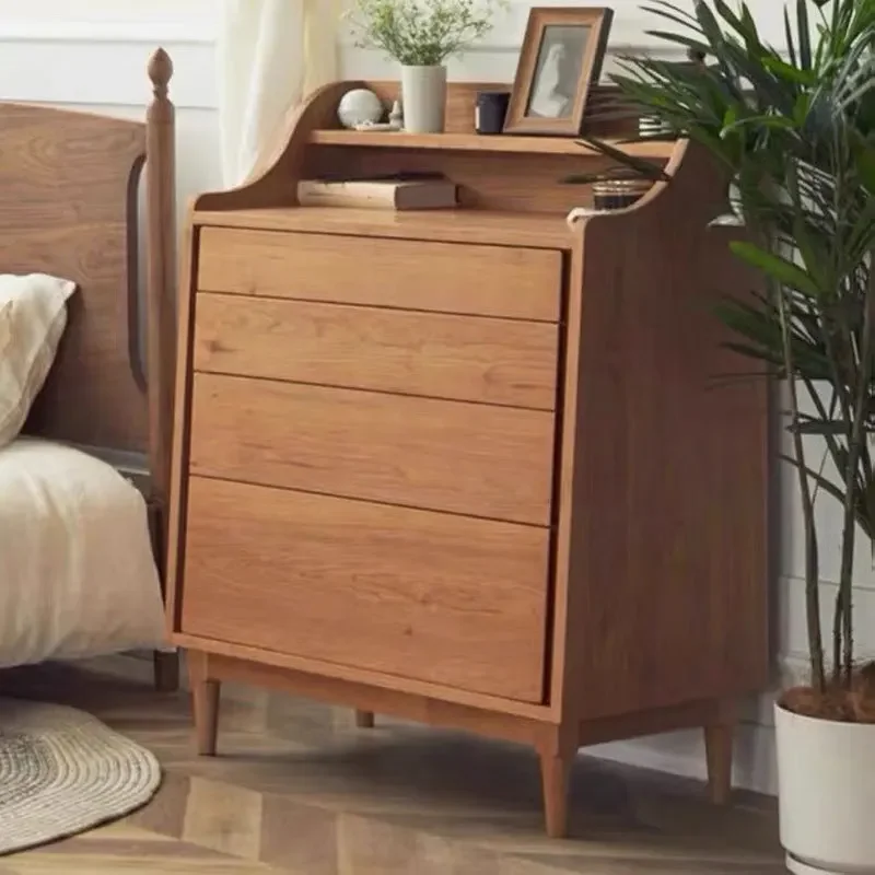 خزانة صدر من خشب الكرز الأمريكي الشمالي بسيطة وحديثة من خشب الجوز الأسود، خزانة جانبية للتخزين بأدراج الشمال #3