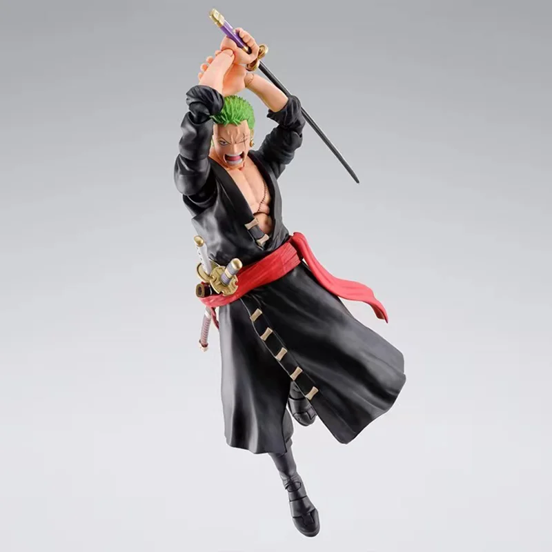 BANDAI-S.H.Figuarts SHF Roronoa Zoro Raid, figurines d\'action Anime, jouets modèles, 100% d\'origine, en stock