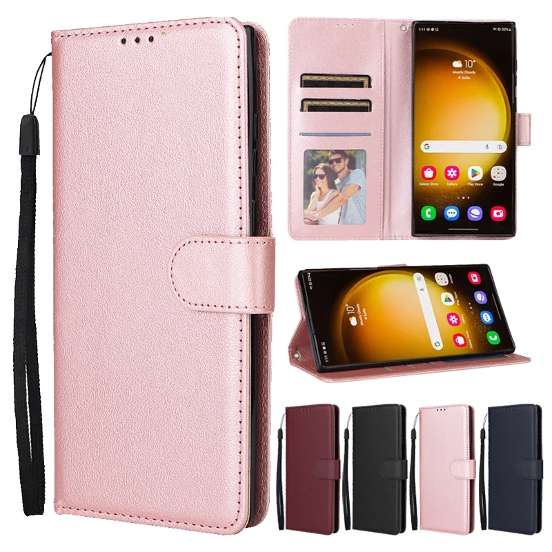 Brieftasche Magnetische Flip Karte Stand Leder Abdeckung Für Samsung Galaxy S25 Ultra S24 Plus S24 FE Wasserdichte Und Anti Drop Telefon Fall