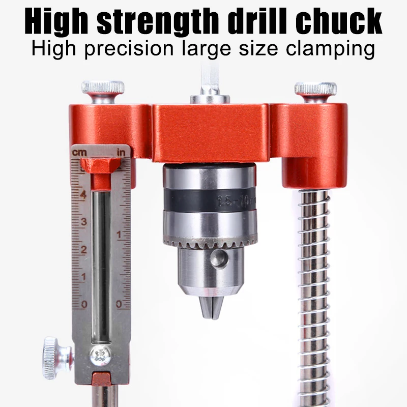 Drill Locator Portable Woodworking Punch Locator Convenient Drill Bit Holder Aluminum Alloy Perforator Drill Template Guide Tool