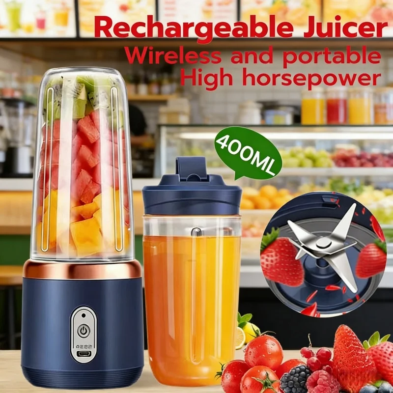 

Портативная соковыжималка, бытовой блендер для фруктов, зарядка через USB, многофункциональная соковыжималка для апельсина, летняя миксер для смузи, молочного коктейля