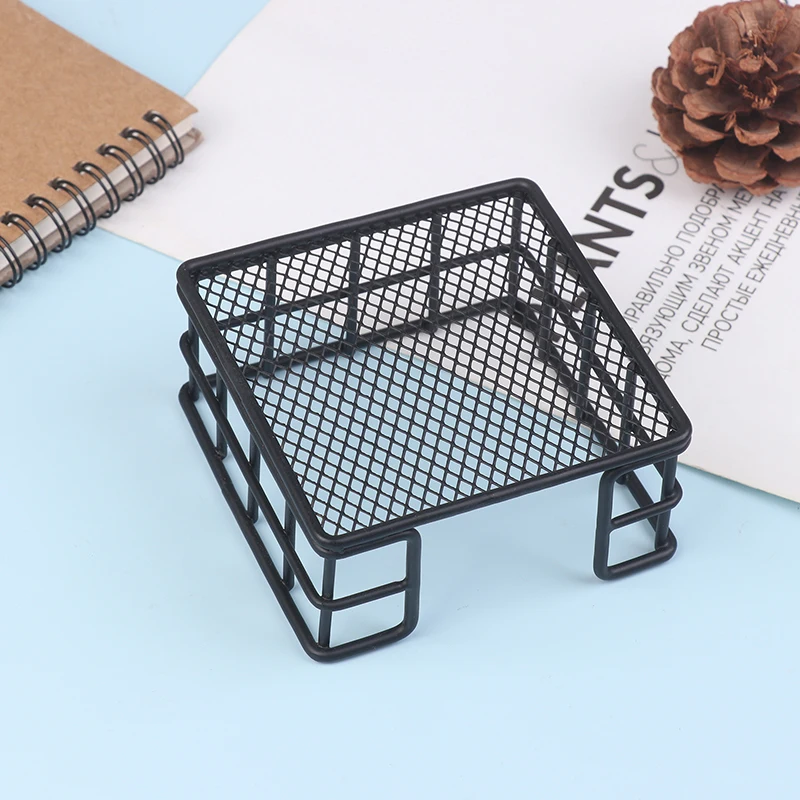 Metal Sticky Note Holder Square Black Sticky Note Dispenser Holder For Desk Office Dorm