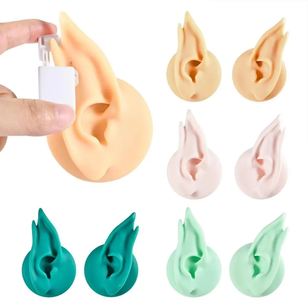 Soft Silicone Ear Jewelry Display Flexible Material Multicolor Ear Model Display Tool Earring Studs Display Props