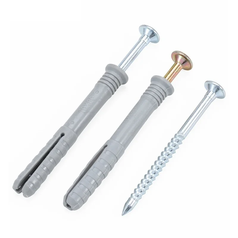 M6 M8 M10 Plastic Self Drilling Drywall and Wall Anchors with Screws,Wall Plug Anchor Percussion Expansion Bolt Pipe Column