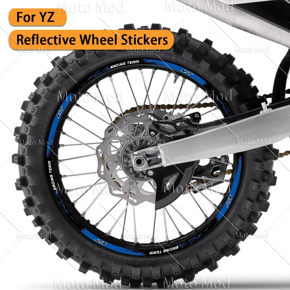 YZ Reflective Motorcycle Accessories Wheel Sticker Rim Decals Stripe Tape For YAMAHA YZ 125 125X 250 250X 250F 250FX 450F 450FX