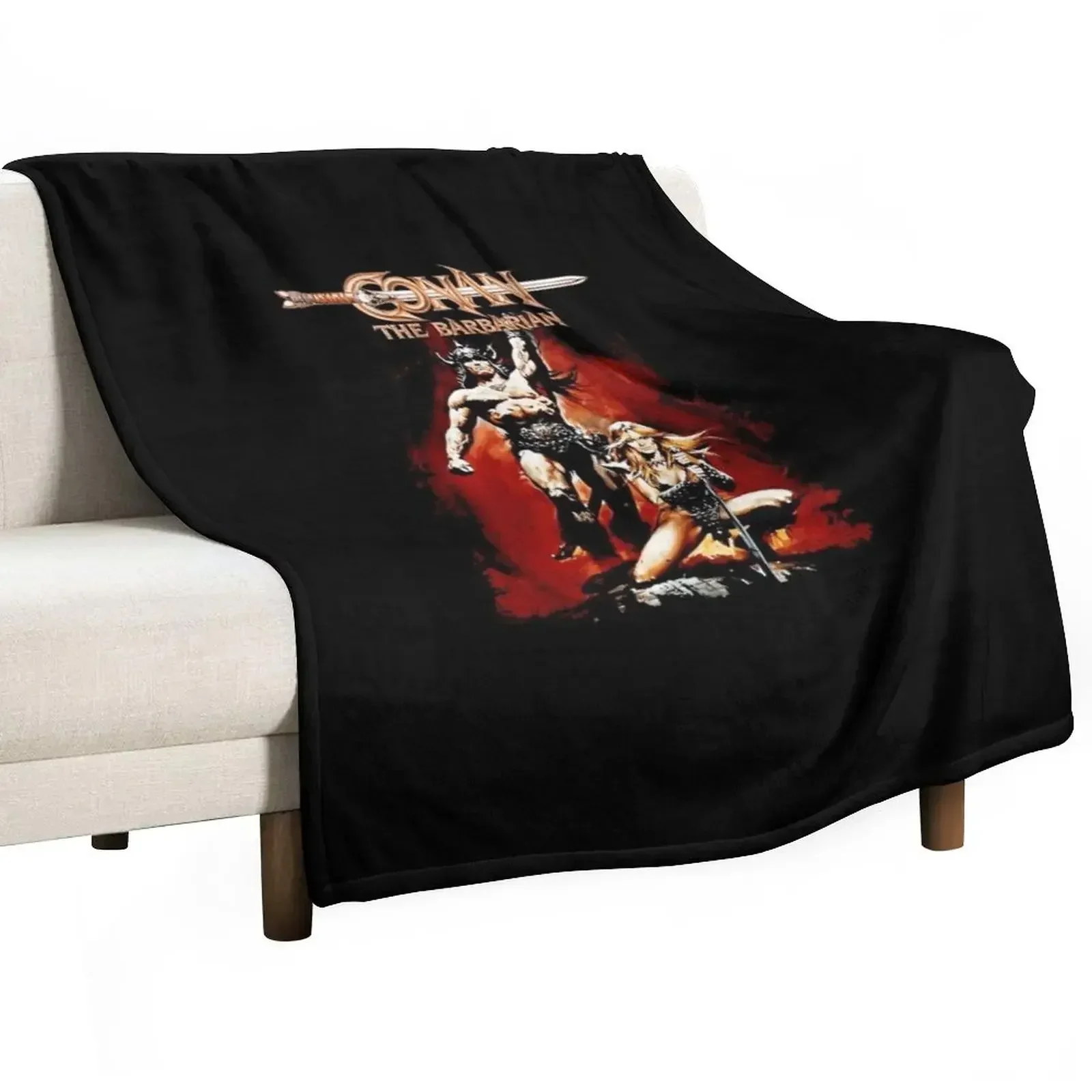 

Conan the Barbarian Throw Blanket Flannel Fabric anime Plush Blankets