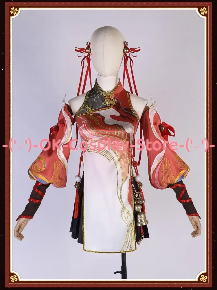 Jogo naraka bladepoint shen miao cosplay traje feminino sexy cheongsam vestido chinês kungfu uniformes terno de halloween feito sob encomenda