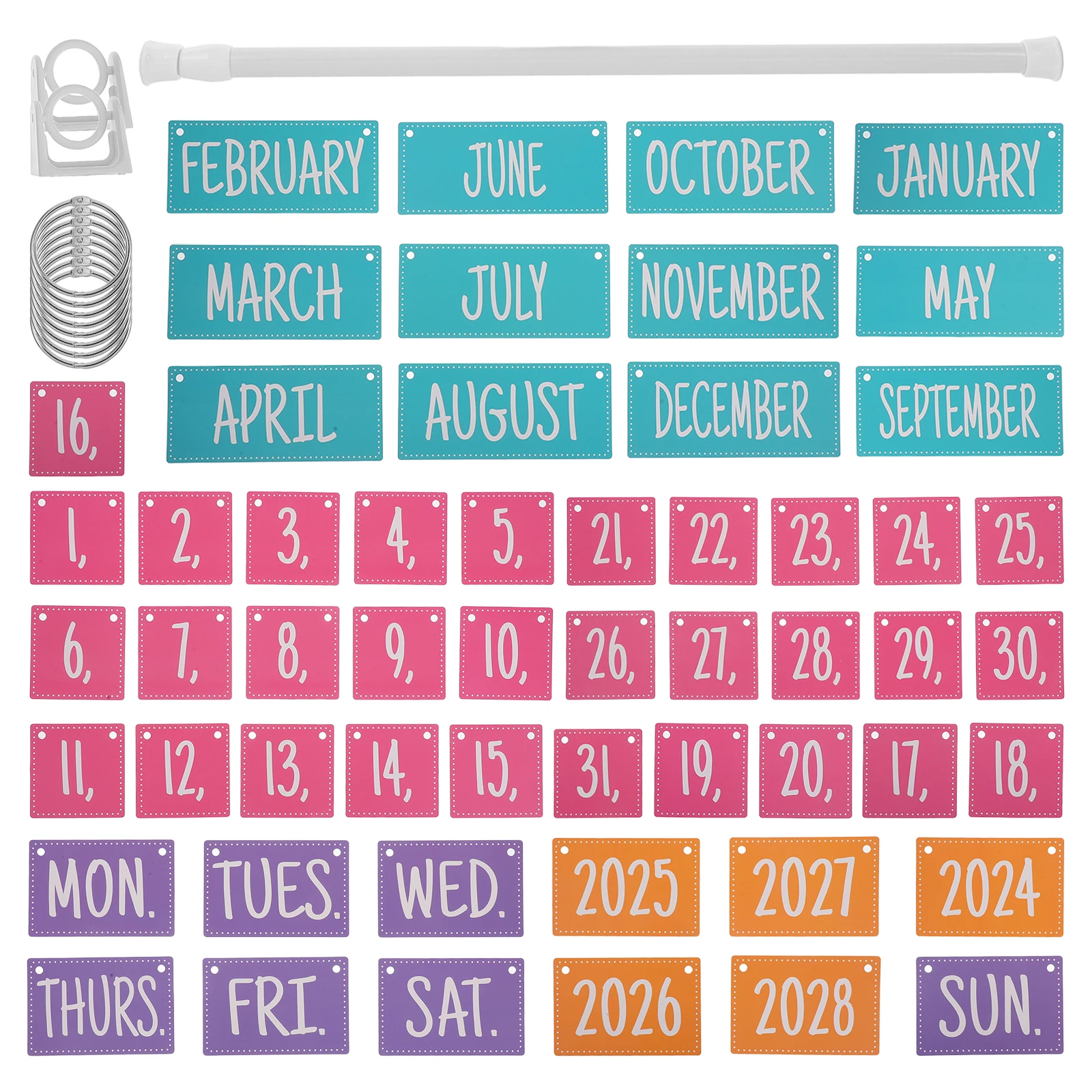 

Circle Flip Calendar Card Child Shape Self Adhesive Board Dry Erase Classroom Kids Learning Academic Wall Large Dry