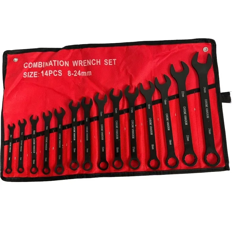 

14Pcs Carbon Steel Dual-Purpose Wrench Set 8-24mm Automotive Tool Set for General Repair Durable Construction OEM
