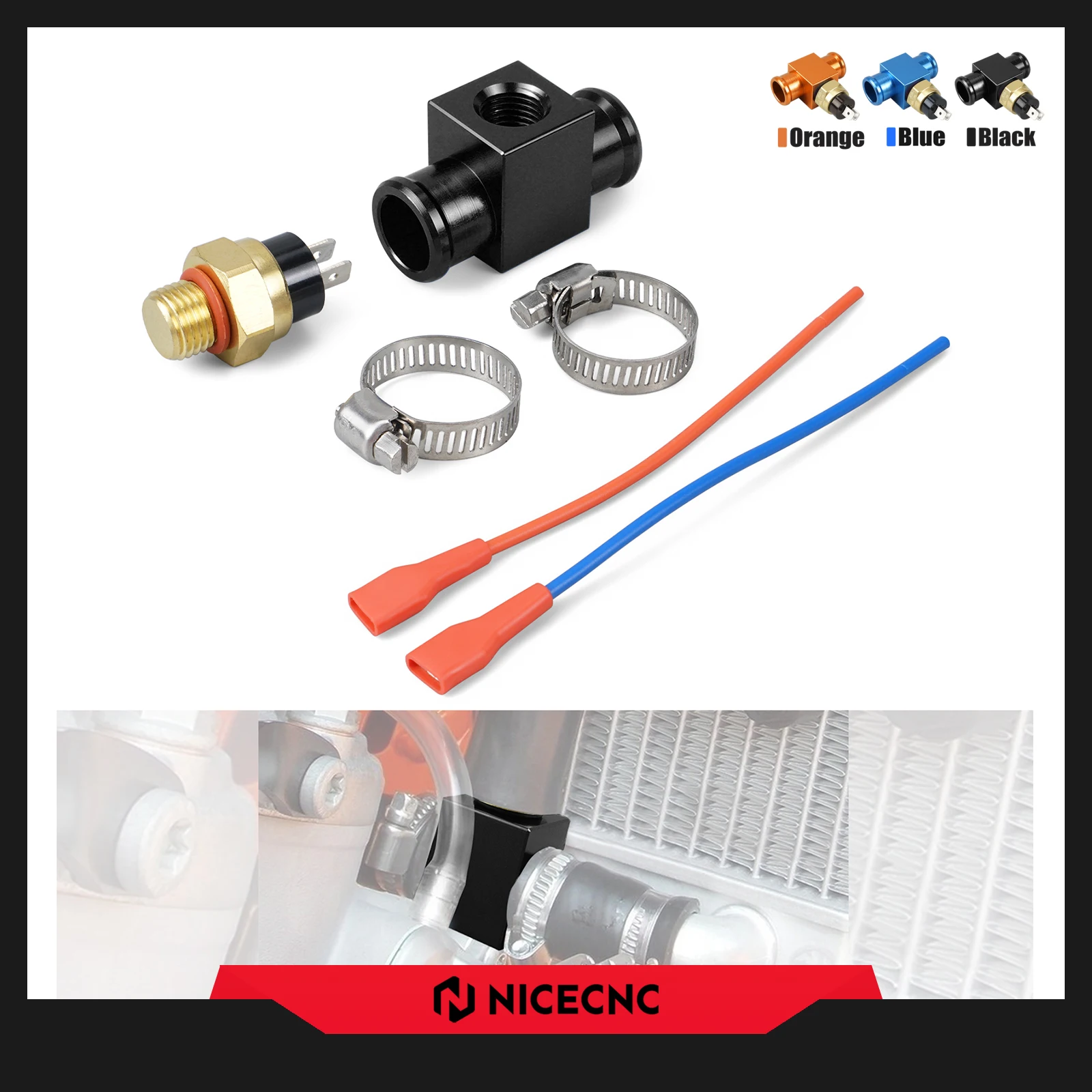 

For Beta RR 125 RR 300 XTrainer 300 GasGas EC EX Husqvarna TE FE Sherco SE-R Motorcycle M14x1.5 Radiator Fan Temperature Switch