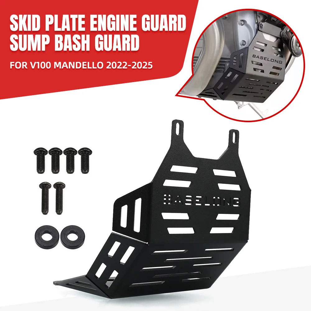 

FOR Moto Guzzi V100 S/Mandello 2022-2025 Motorcycle Skid Plate Engine Guard Chassis Protection Cover Belly Pan Protector
